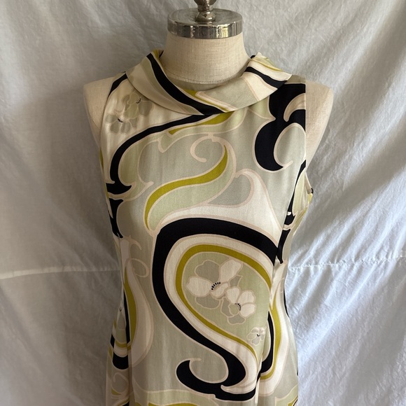 Banana Republic Cream and Black Midi Dress - Picture 3 of 8